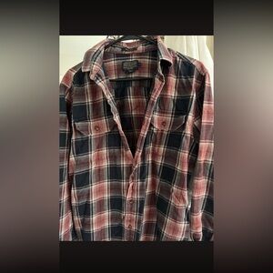 Pendleton Men's Red and Black Plaid Button Down Shirt